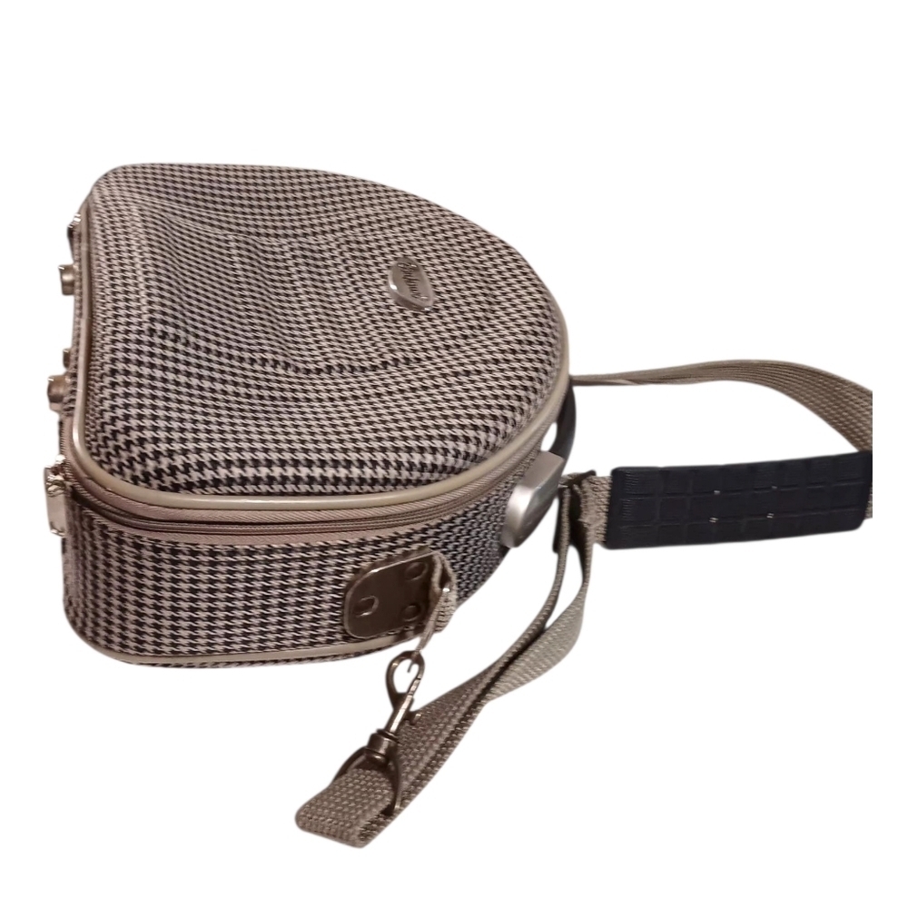 Vintage Hard Side Travel Case W Shoulder Strap - Picture 5 of 13